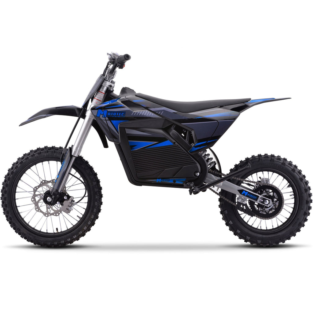 MotoTec 72v Pro Electric Dirt Bike 5000w in Blue