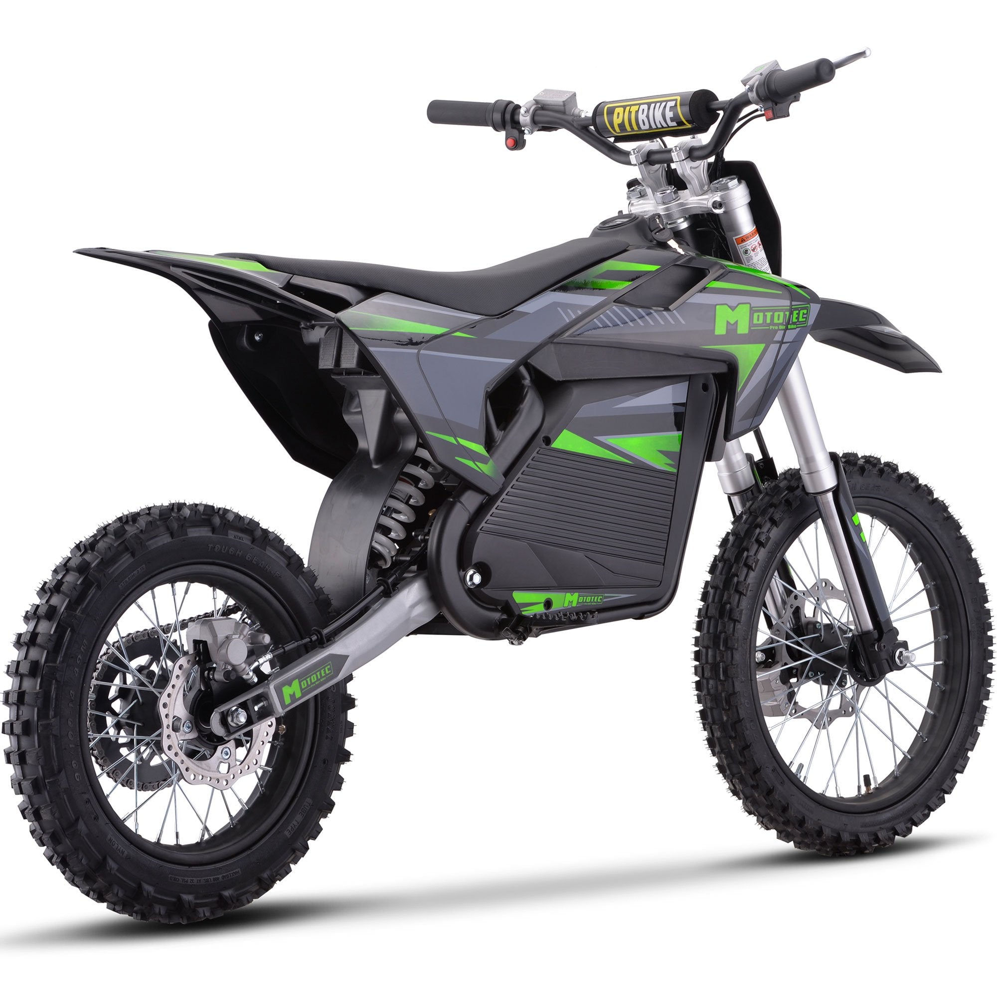 MotoTec 72v Pro Electric Dirt Bike Green color