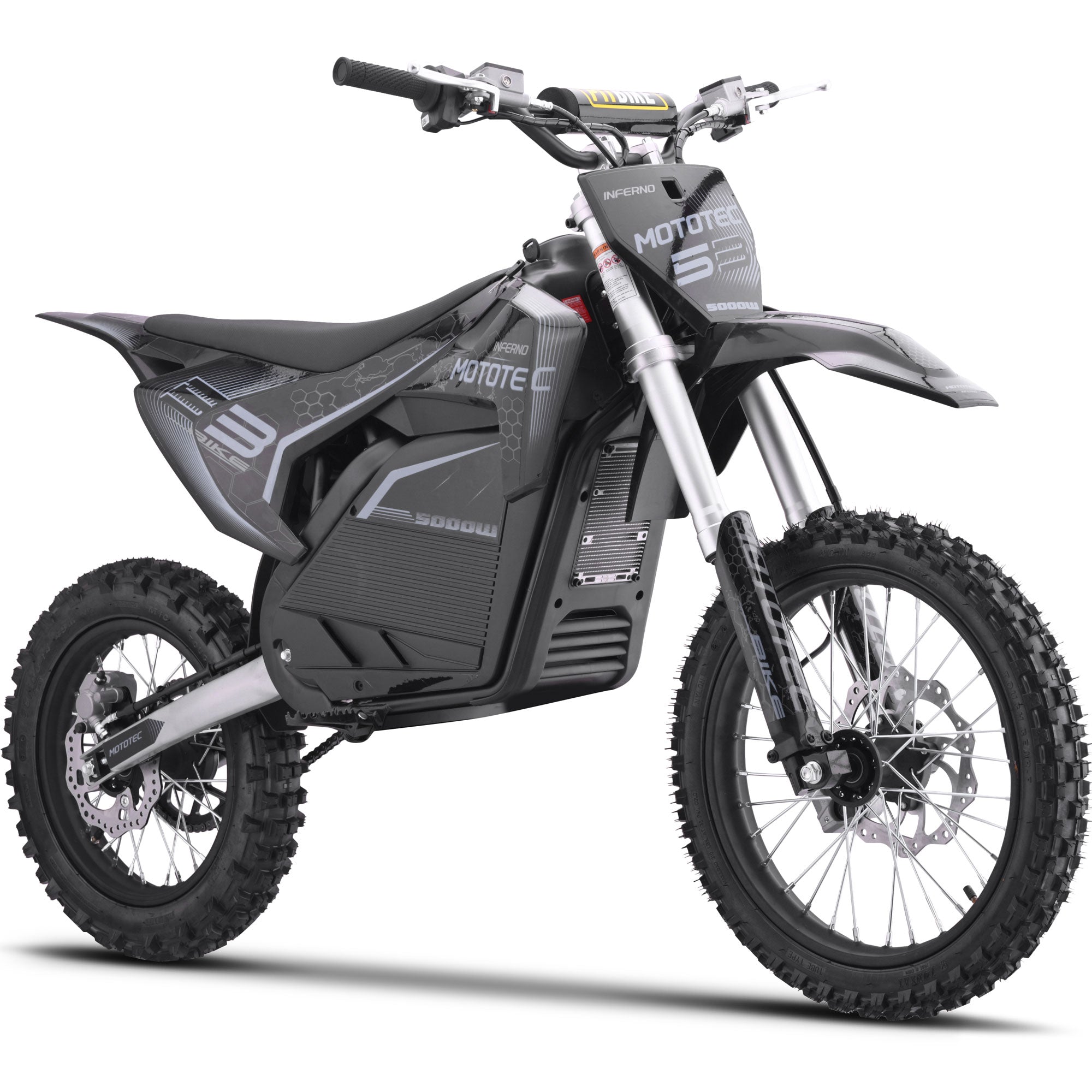 Black electric bike with 'MOTOTEC' branding on a white background