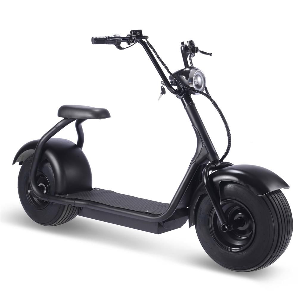 Black fat tire electric scooter 