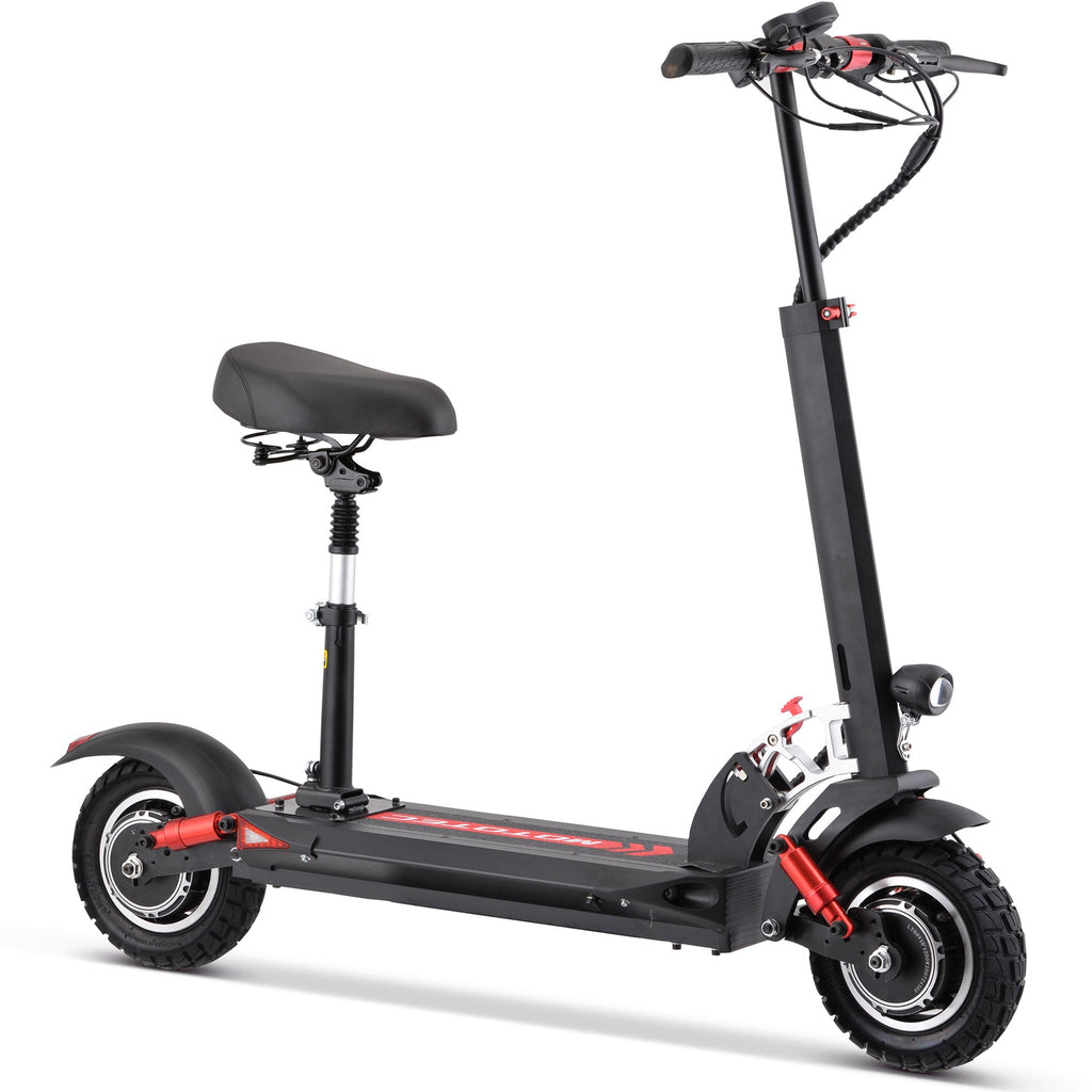 Black MotoTec electric scooter with red trim