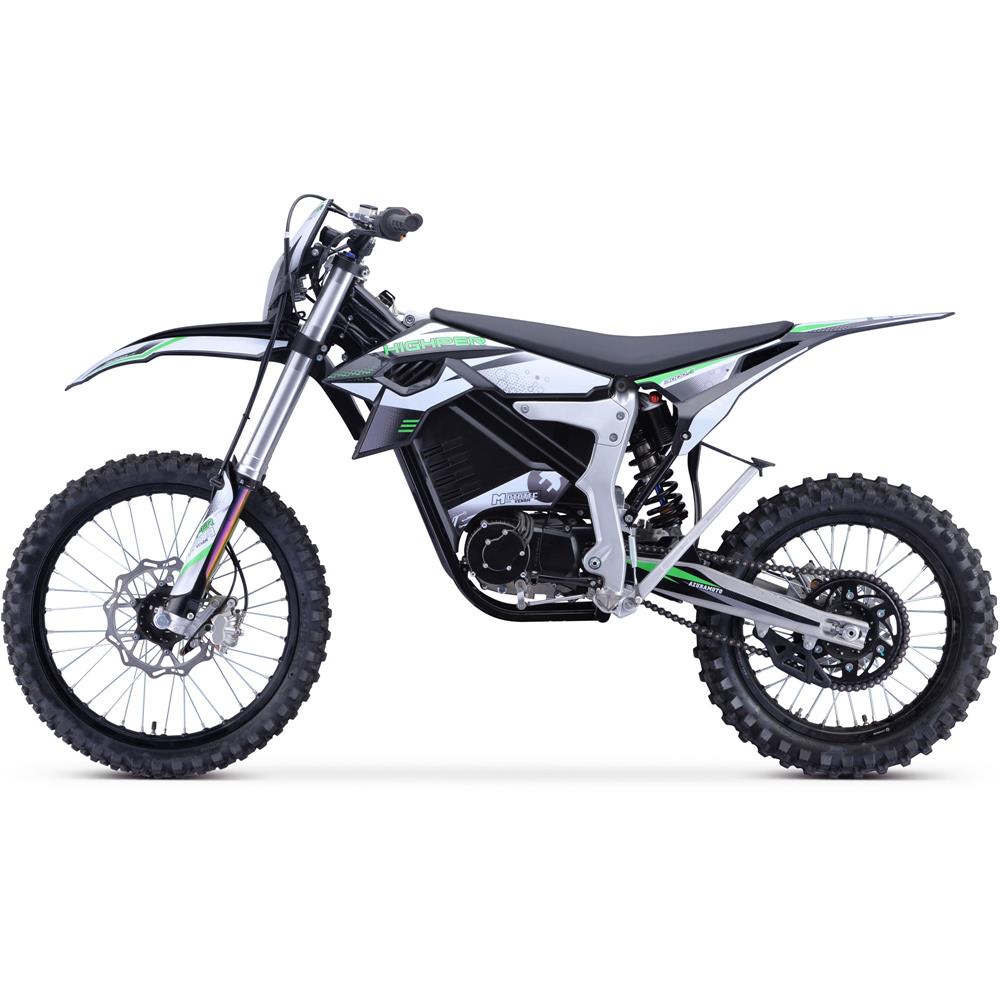 Electric dirt bike on a white background