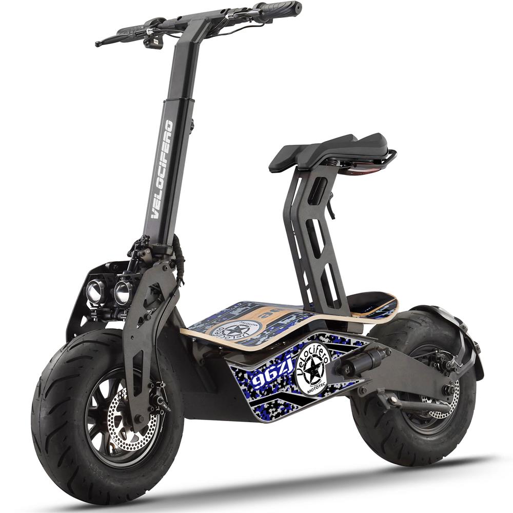 Powerful black electric scooter