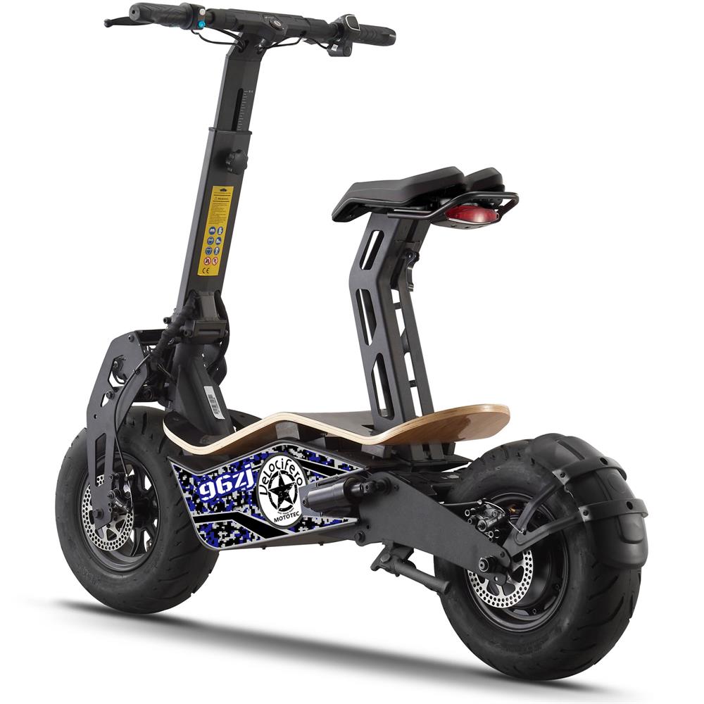 Black electric scooter with decorative elements